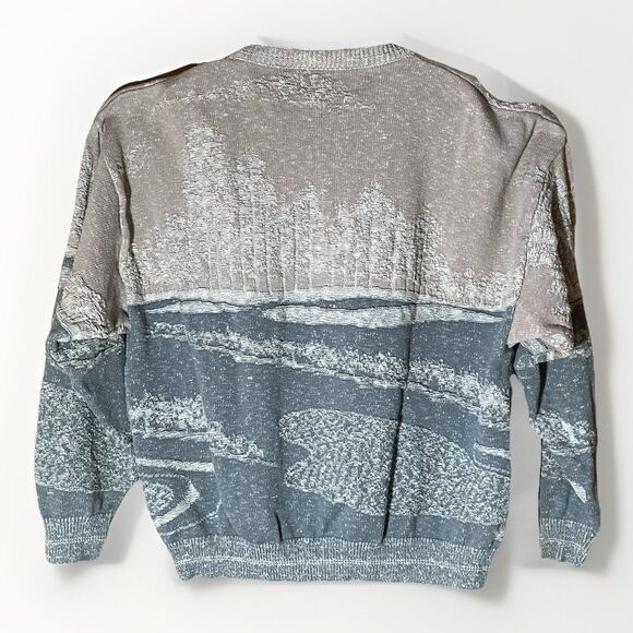 Vtg Shenandoah Sweater Mens XXL USA Abstract Graphic 90s Golf Preppy Classic - Picture 2 of 8